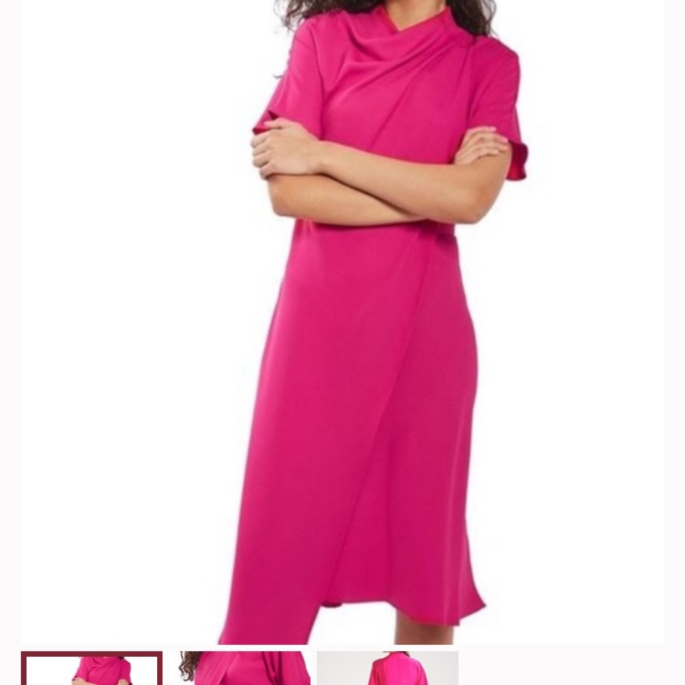 NWT TOPSHOP Origami drape midi dress